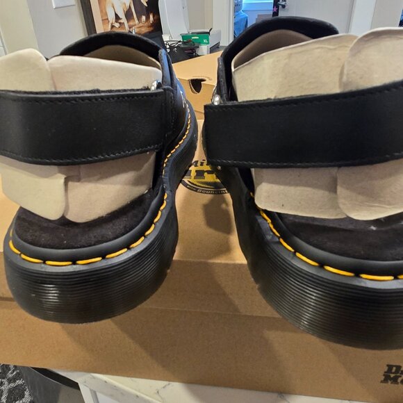 Dr. Martens Jorge II Celestial Moth Embroidered Black Leather Mules Men's Sz 12 - Picture 8 of 10